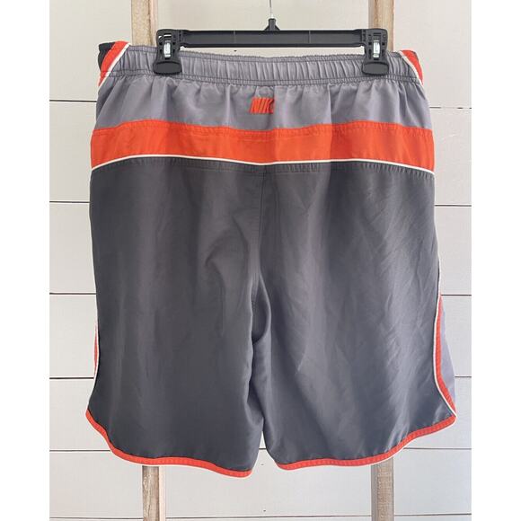 Nike Men's Swim Trunks/Board Shorts Gray/Orange Size L - Picture 3 of 10